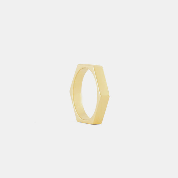 Gold Hex Ring