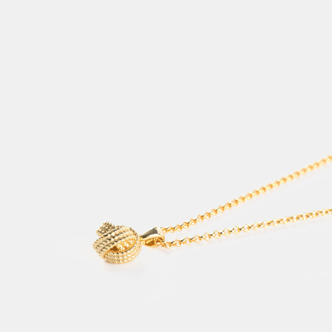 Gold Plated Silver Knot Necklace