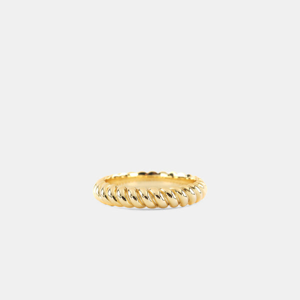 Gold Plated Silver Ripple Ring