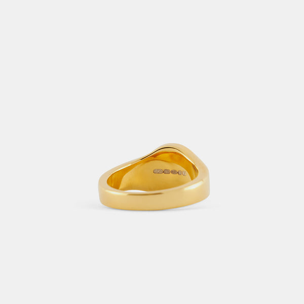 Gold Round Tigers Eye Ring