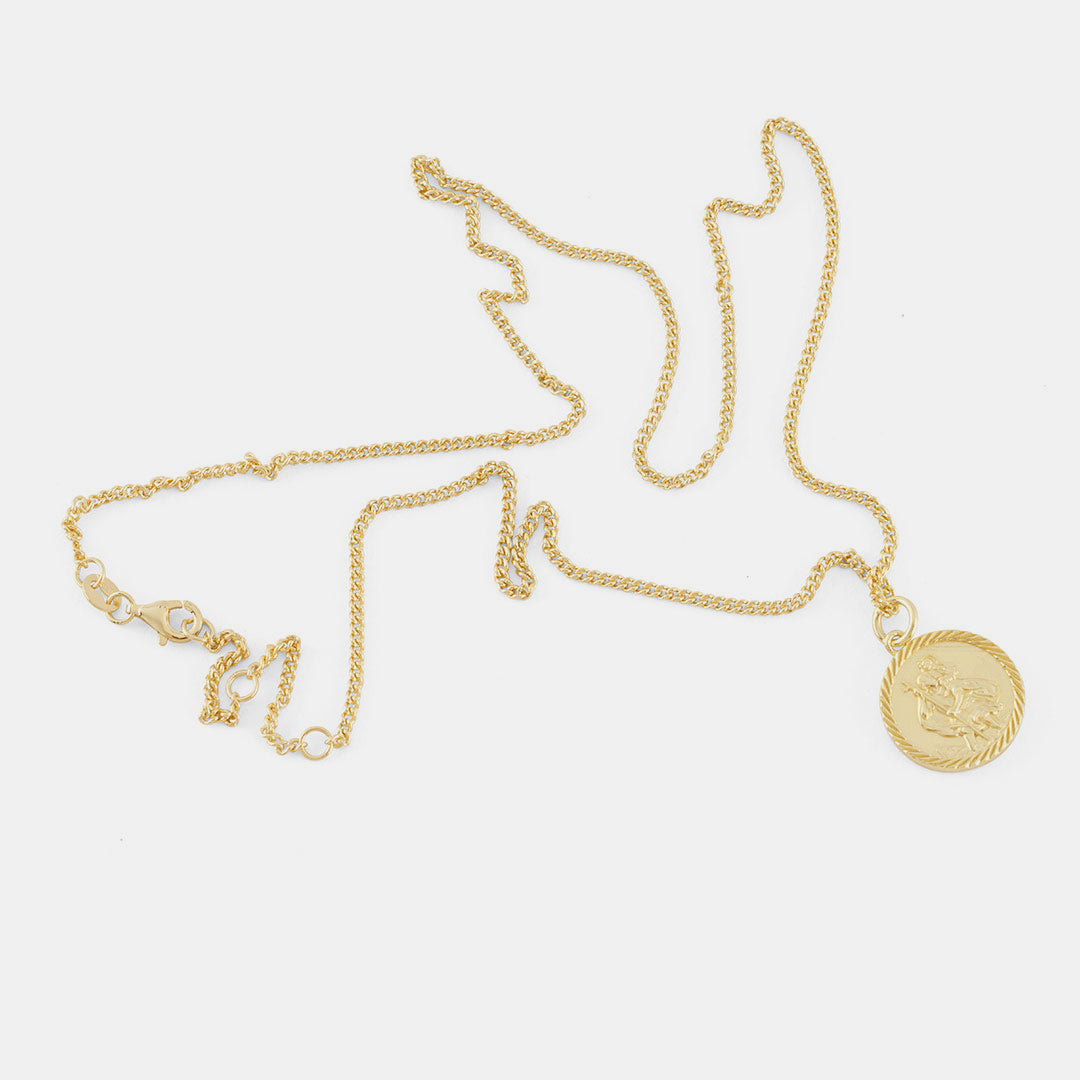 Gold St Christopher Necklace