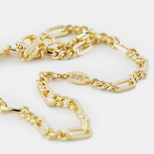 Gold Track Chain Necklace