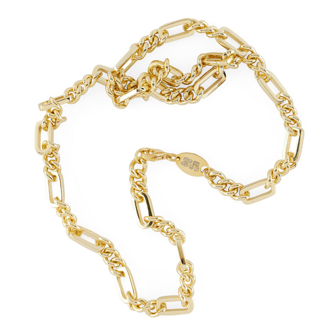 Gold Track Chain Necklace