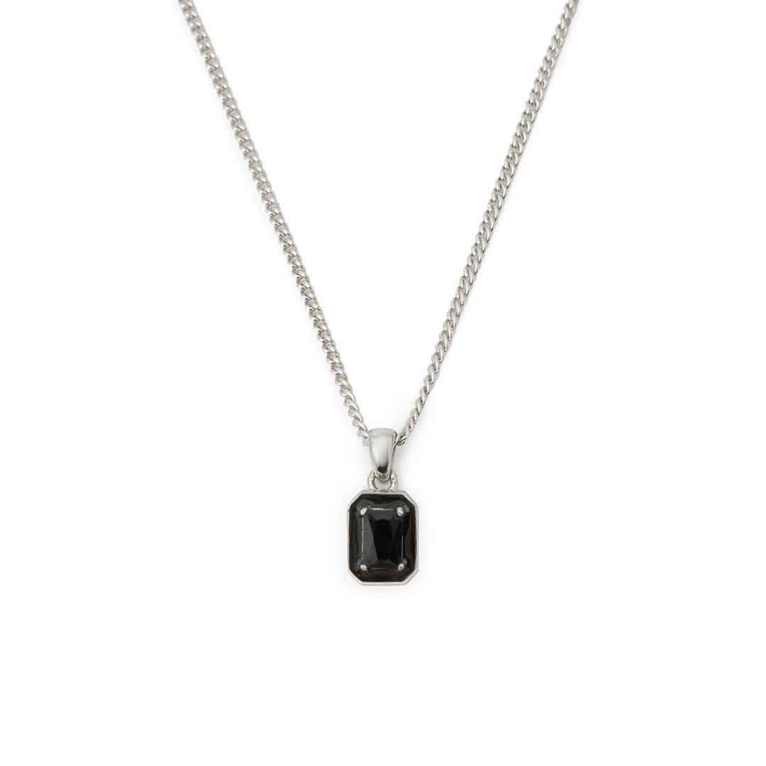 Silver Black Blush Necklace