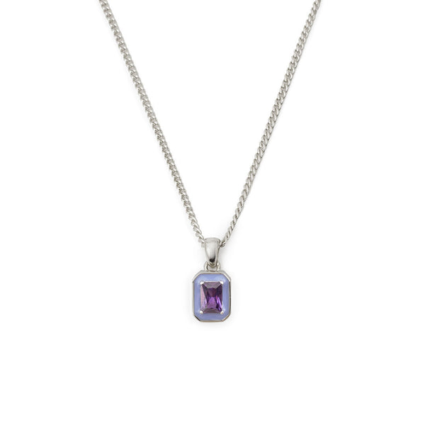 Silver Purple Blush Necklace