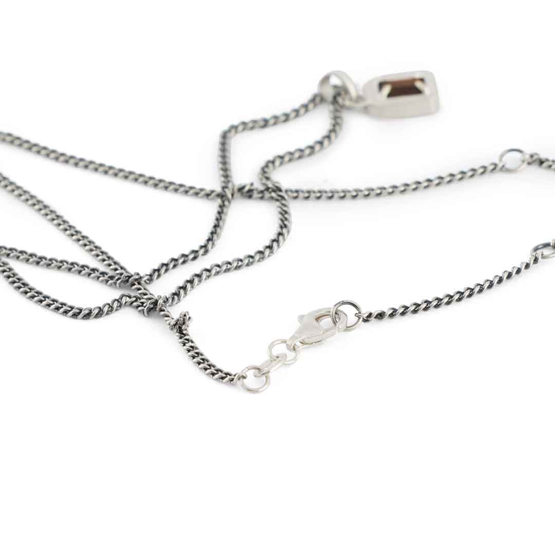 Silver Tigers Eye Blush Necklace