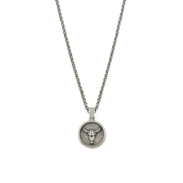 Silver Bull Necklace