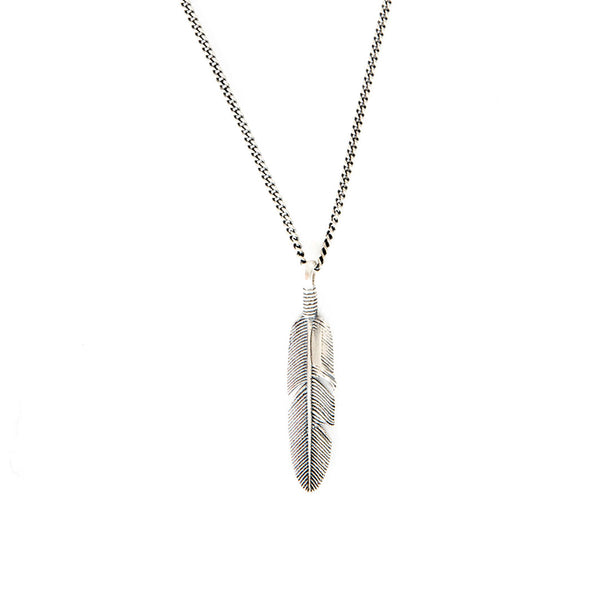 Silver Ethereal Feather Necklace