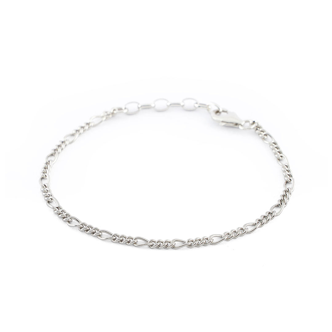 Silver Figaro Bracelet