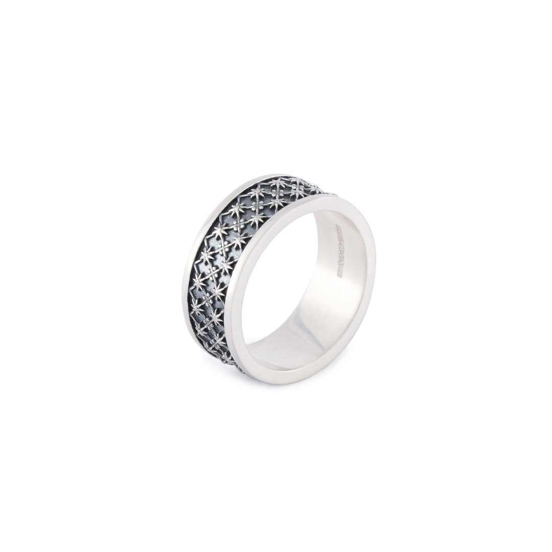 Silver Jacquard Ring