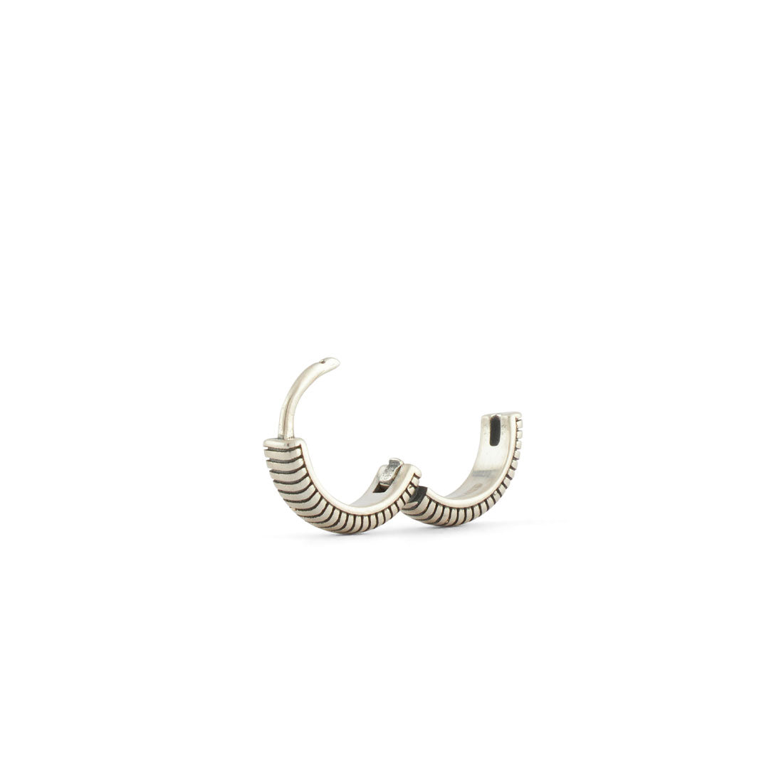 Silver Lasso Hoop Earring