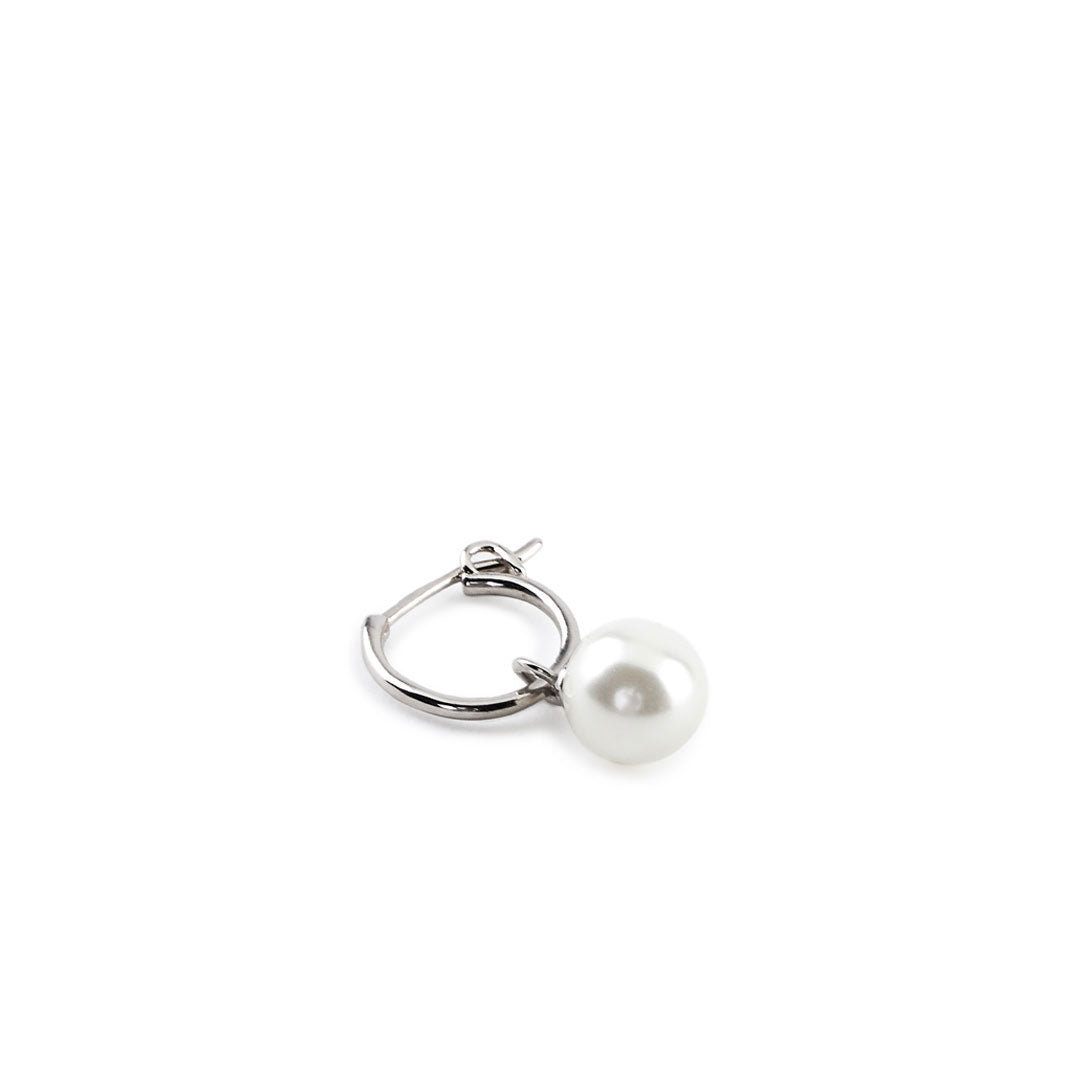 Silver Pearl Drop Earring