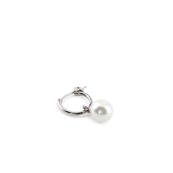 Silver Pearl Drop Earring