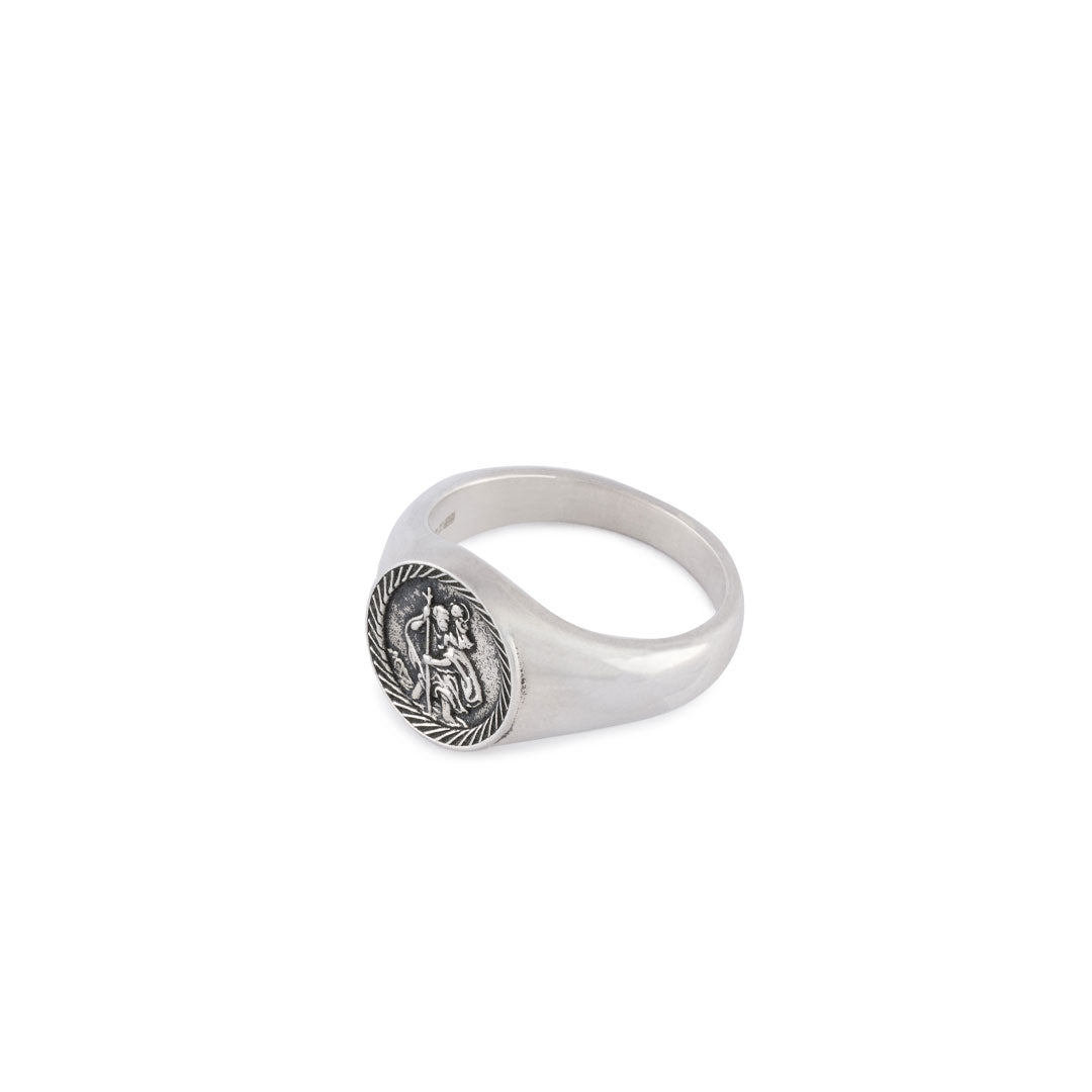 Silver St Christopher Ring
