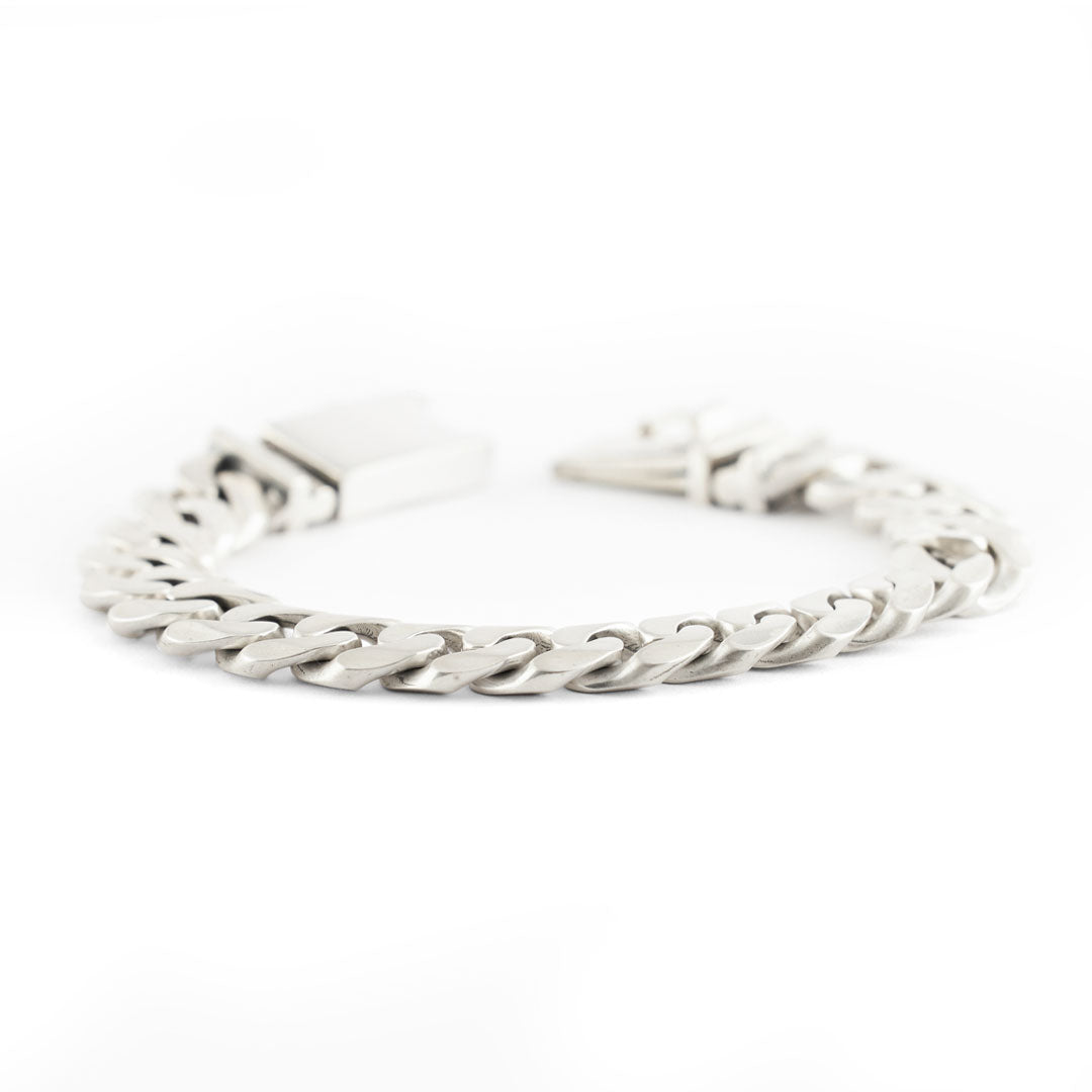 Silver 12mm Curb Bracelet