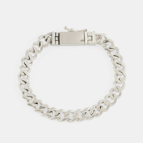 Silver 8mm Curb Bracelet