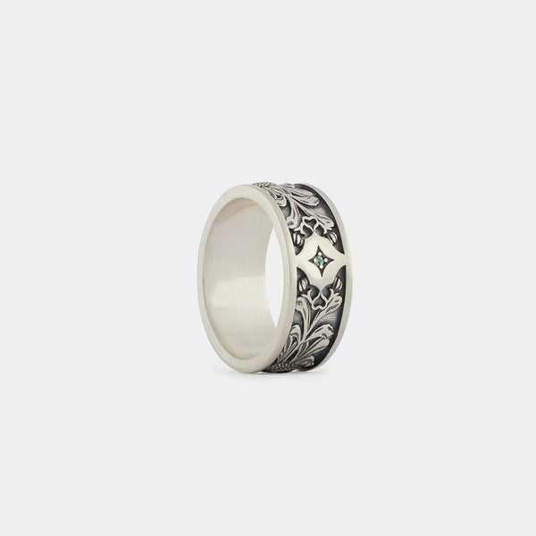 Silver Alexandrite Birthday Ring