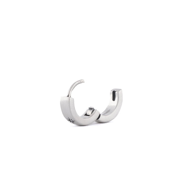 Silver Asteria Hoop Earring