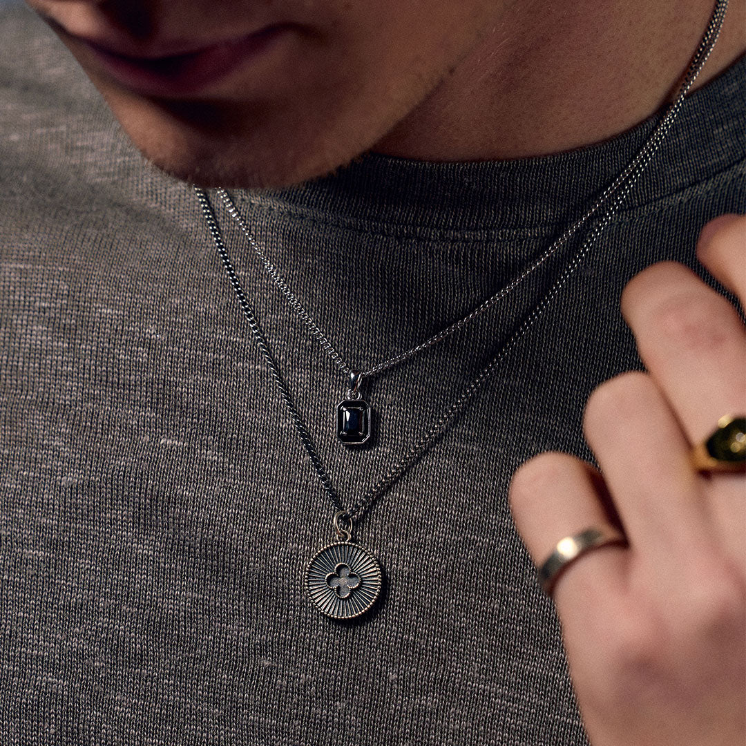 Silver Black Blush Necklace