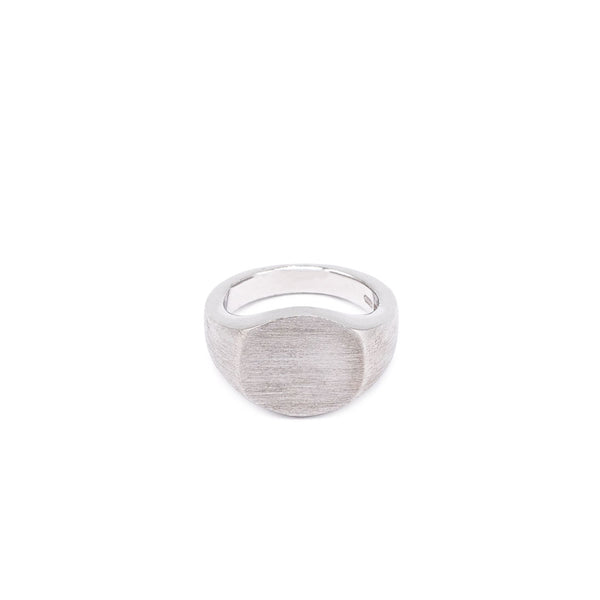 Silver Brushed Round Ring