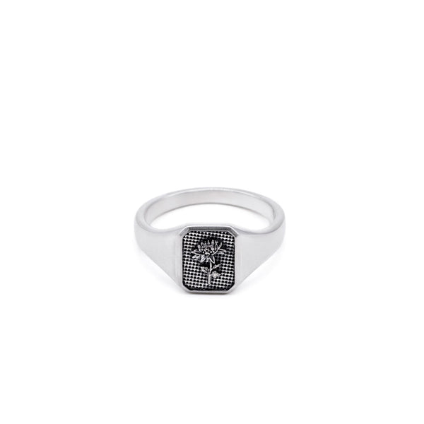 Silver Chrysanth Ring