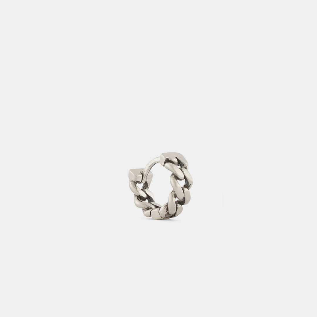 Silver Cuban Link Earring