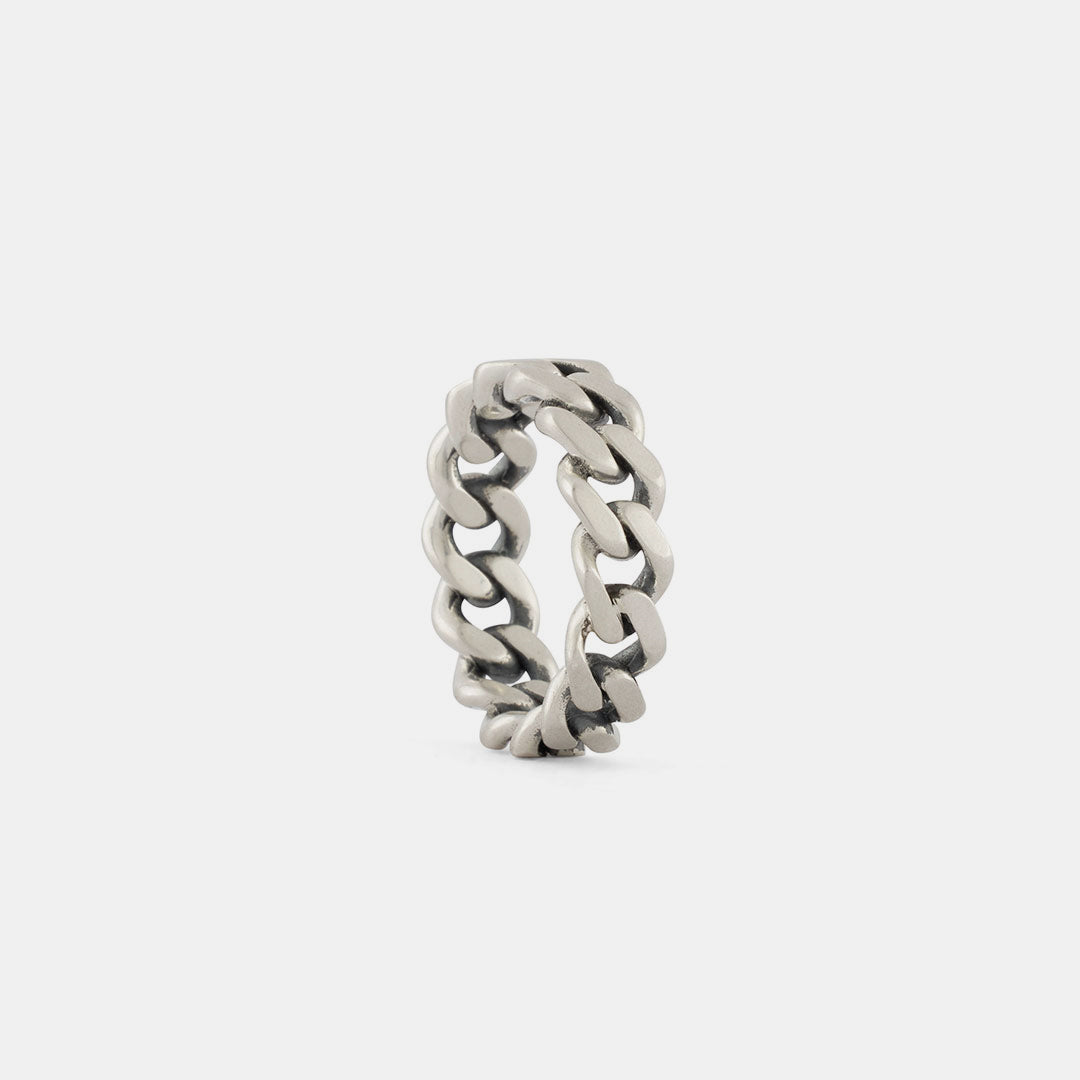 Silver Cuban Link Ring