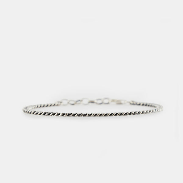 Silver Diamond Cut Bracelet