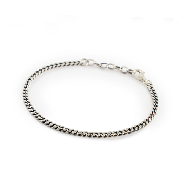 Silver 3.5mm Curb Bracelet