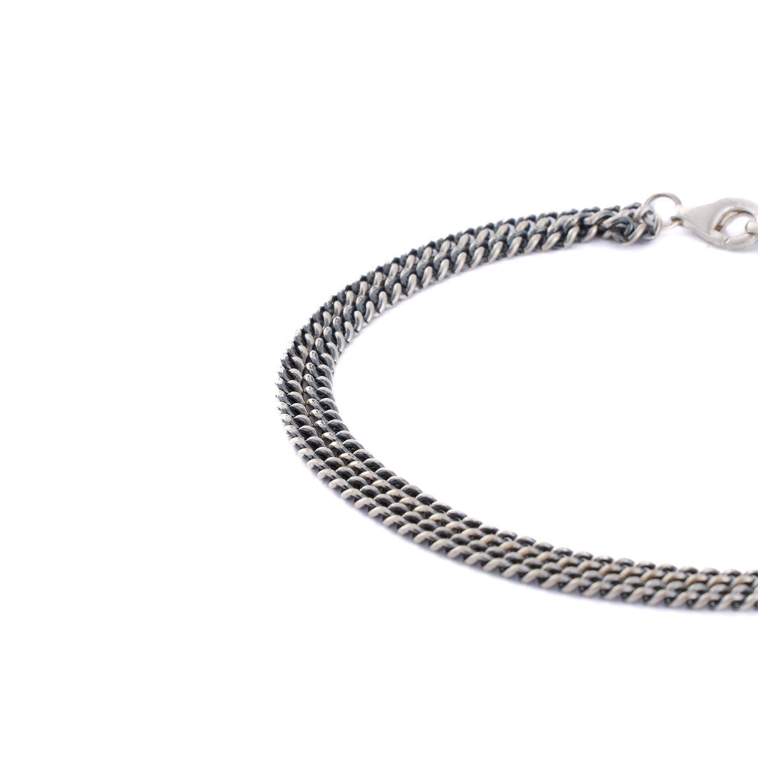Silver Double Curb Bracelet