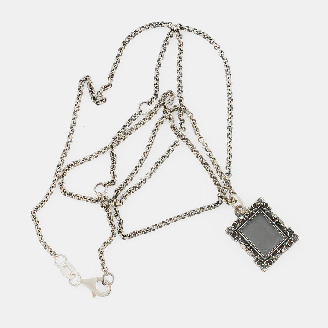 Silver Frame Necklace