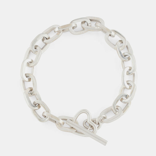 Silver Heart T-Bar Bracelet