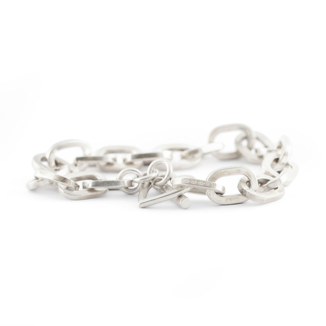 Silver Heart T-Bar Bracelet
