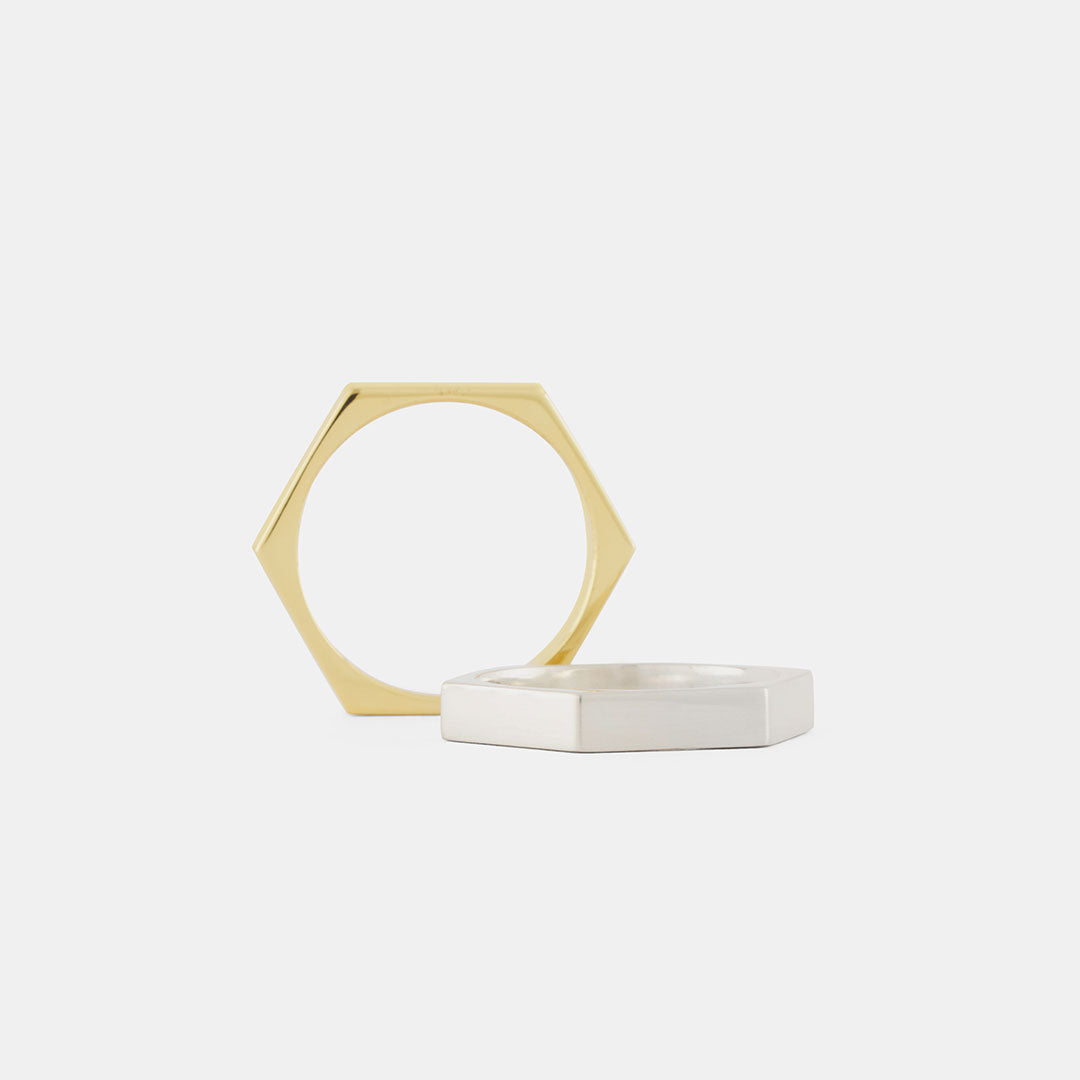 Gold Hex Ring