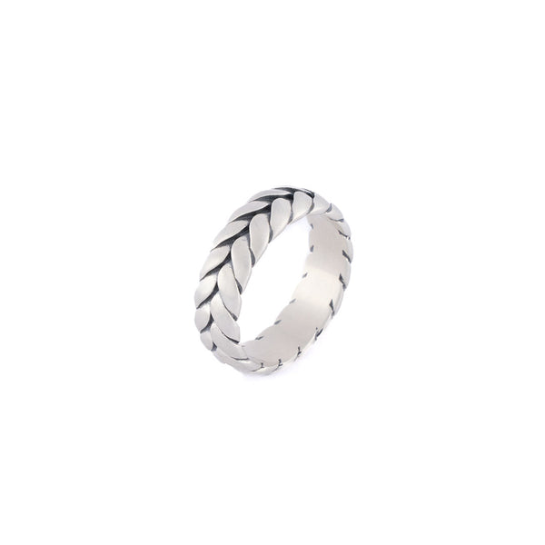 Silver Laurel Ring