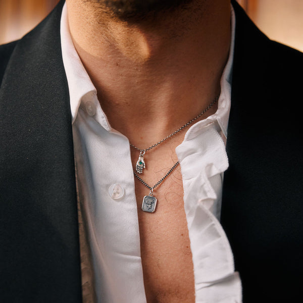 Silver Chrysanth Necklace