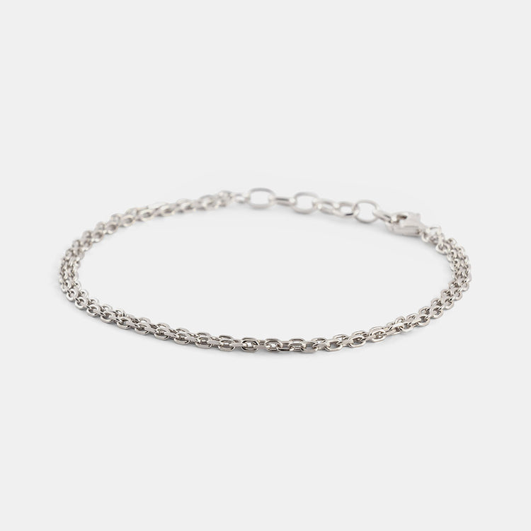 Silver Oval Belcher Chain Bracelet