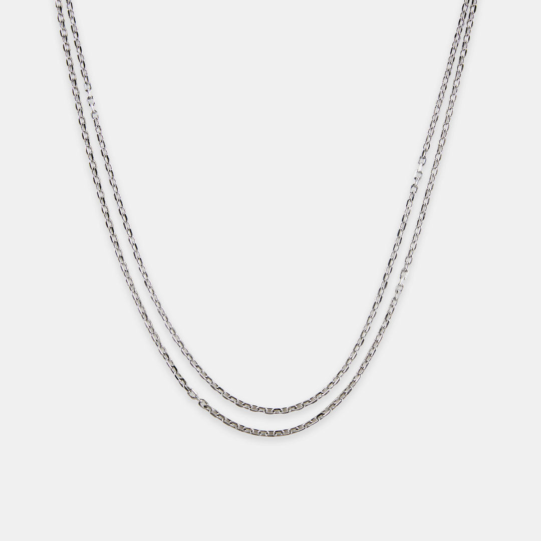 Silver Oval Belcher Chain