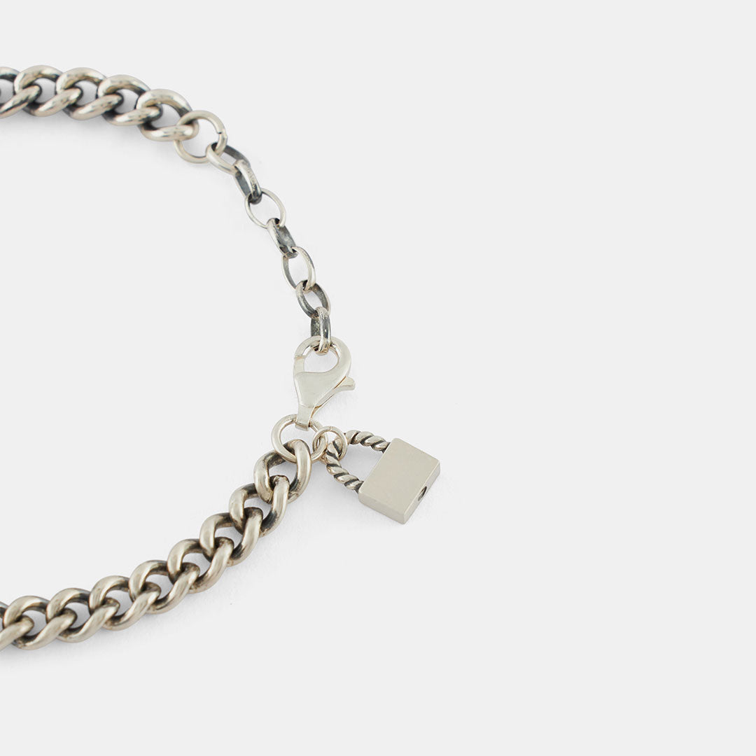 Silver Padlock Bracelet