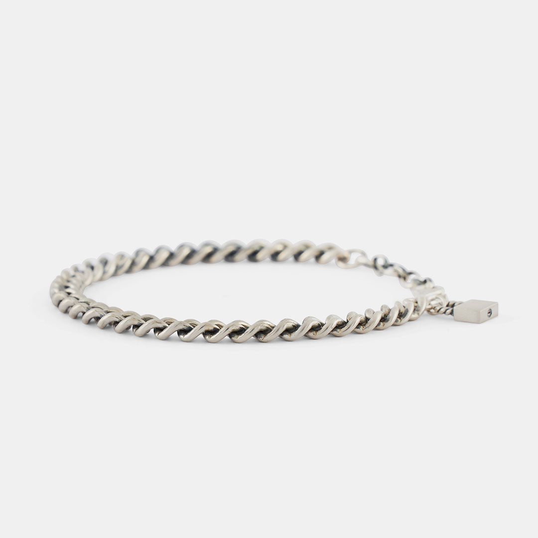 Silver Padlock Bracelet