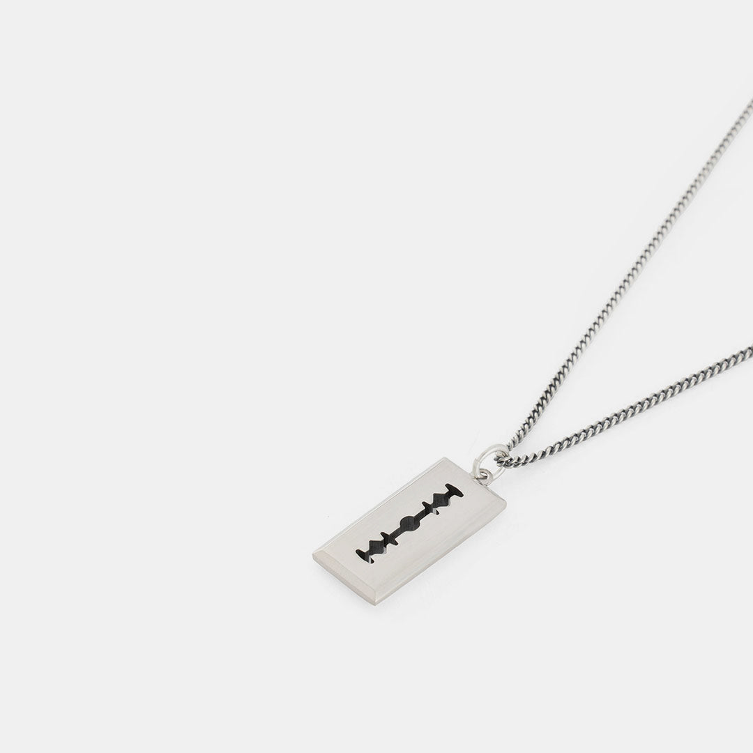 Silver Razor Necklace