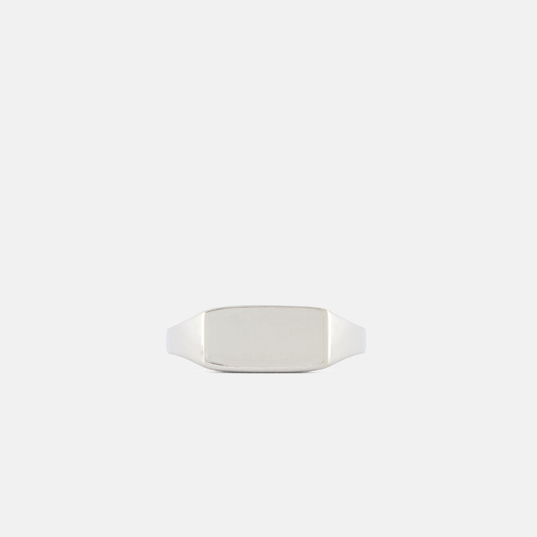 Silver Rectangle Signet Ring