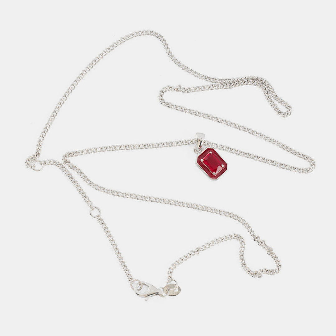 Silver Red Blush Necklace - Limited Edition