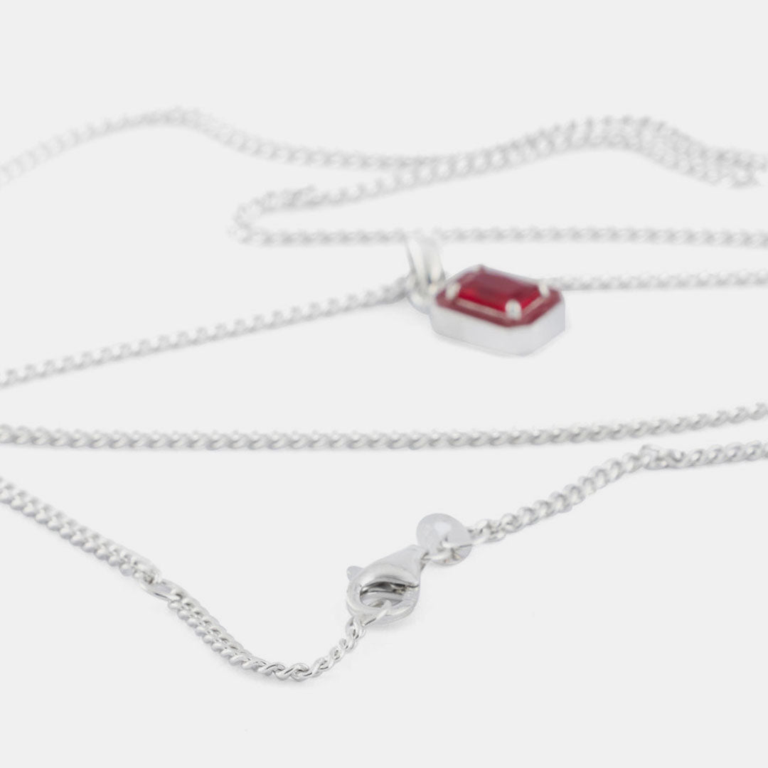 Silver Red Blush Necklace - Limited Edition