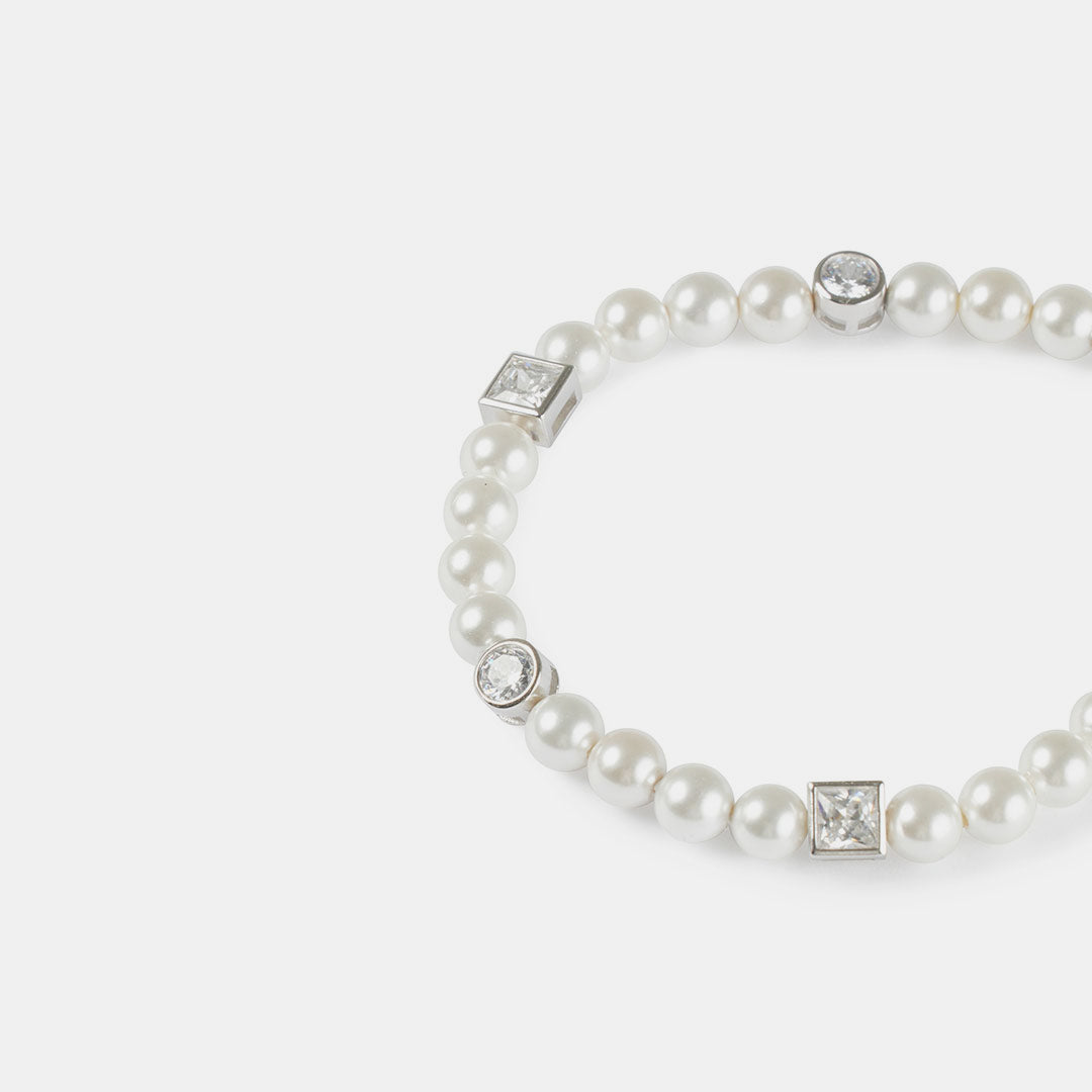 Silver Regal Pearl Bracelet