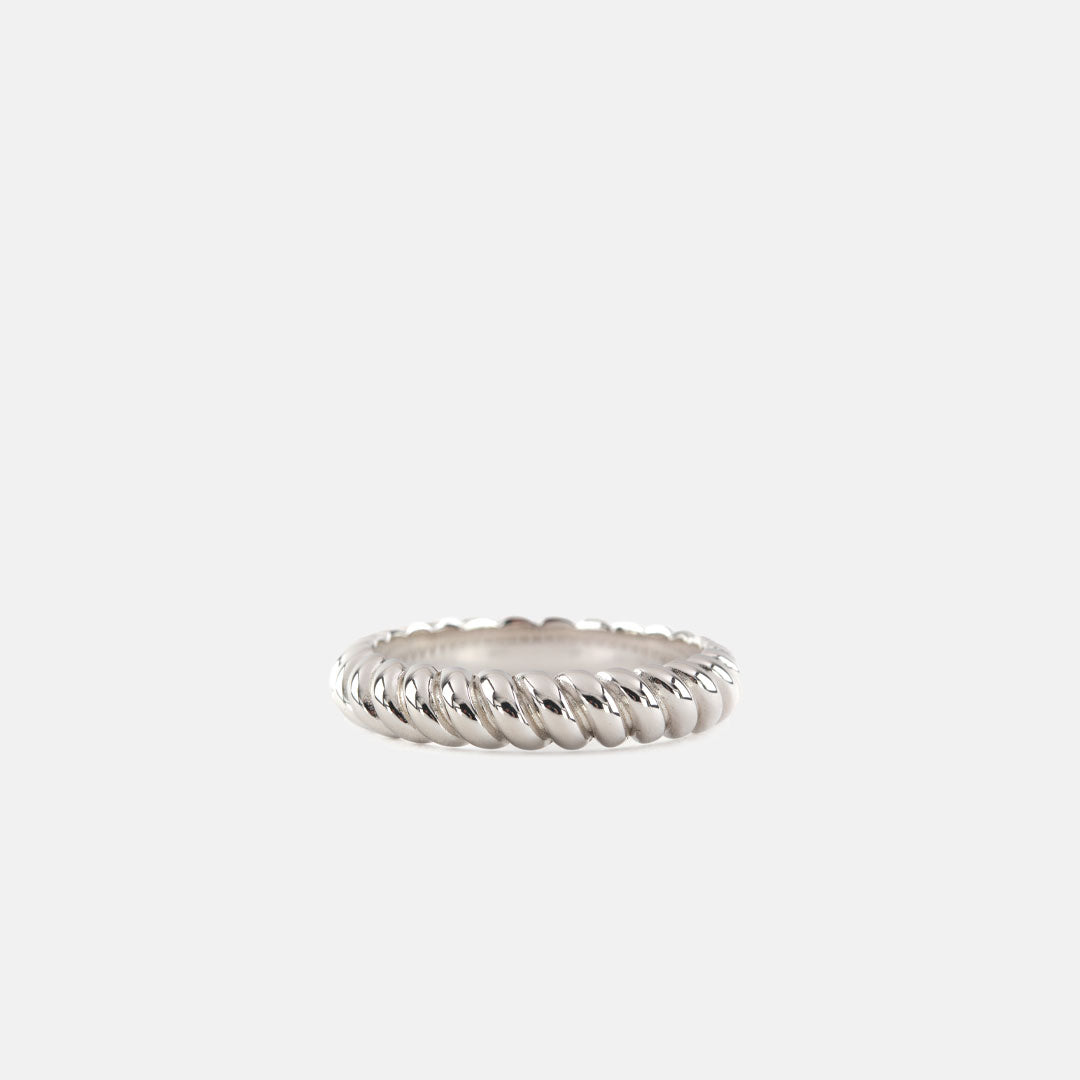 Silver Ripple Ring