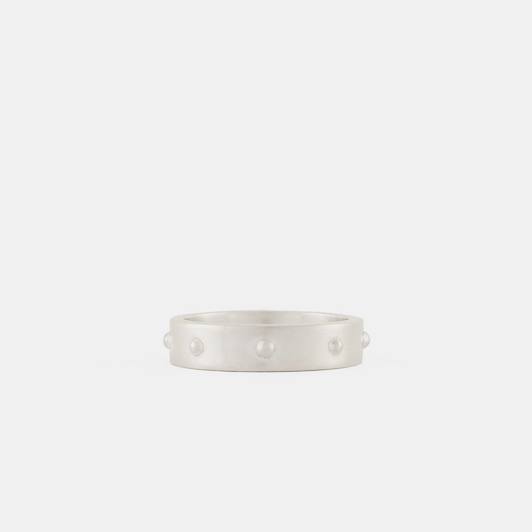 Silver Rivet Ring