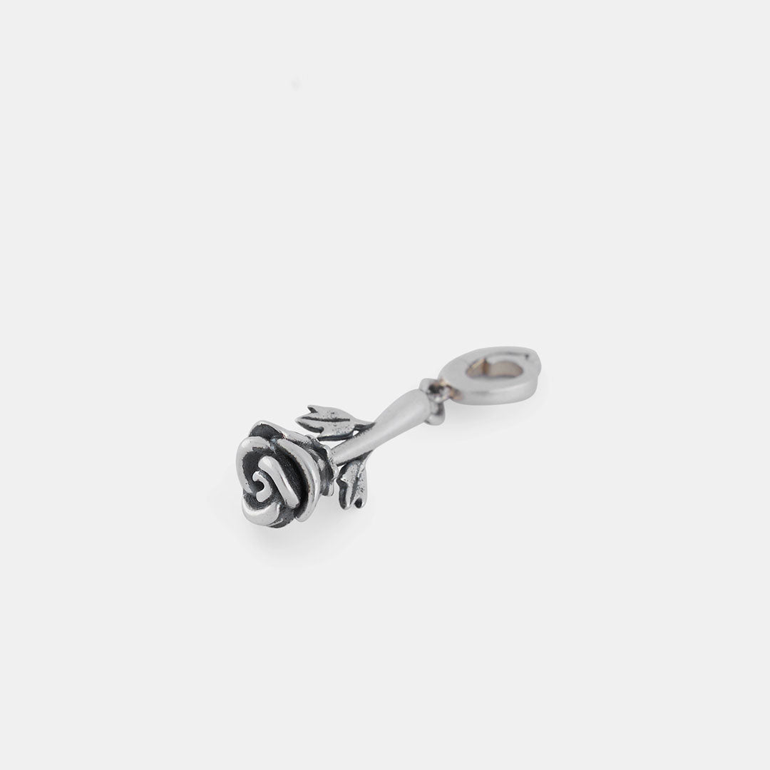 Silver Rose Charm