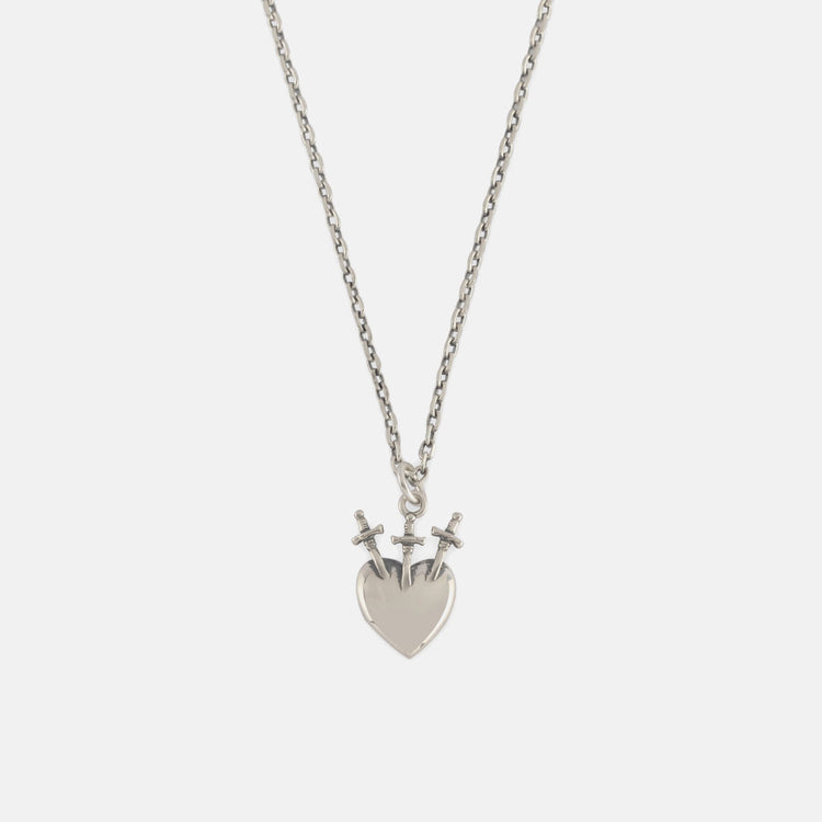 Silver Sacred Heart Necklace