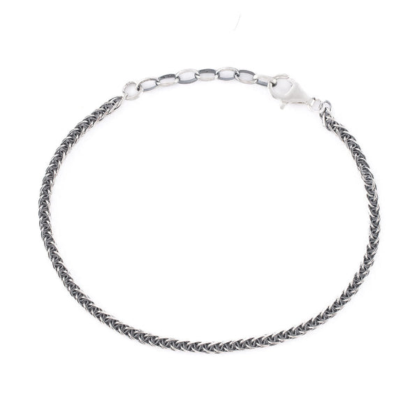 Silver 2.6mm Square Spiga Bracelet